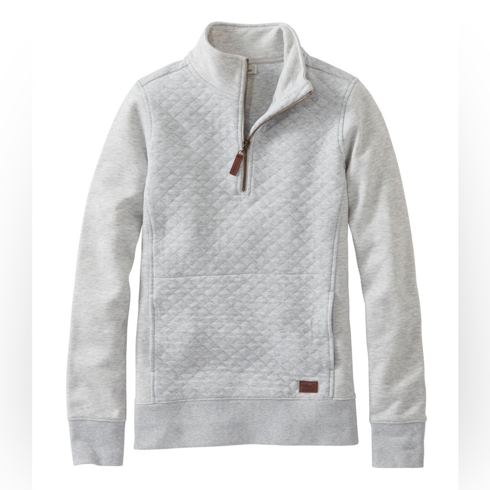 L.L. Bean Gray Quilted Sweatshirt